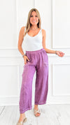 Easy Living Italian Pant - Magenta-170 Bottoms-Tempo-Coastal Bloom Boutique, find the trendiest versions of the popular styles and looks Located in Indialantic, FL