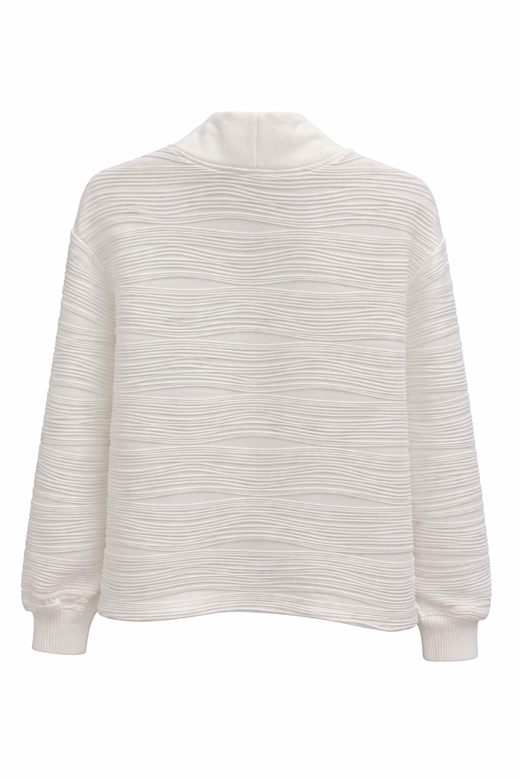 Wave Textured Zip-Up Sweatshirt