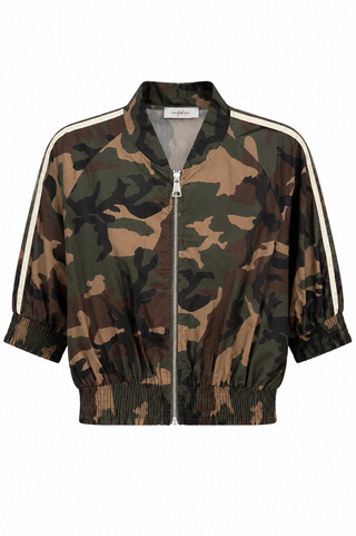 Camo Crush Edge Stripe Zip Italian Jacket