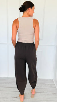 Structure & Ease Italian Barrel Pant- Brown-100 Pants-AZUL MONACO-Coastal Bloom Boutique, find the trendiest versions of the popular styles and looks Located in Indialantic, FL