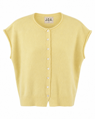 Daydreaming Knit Button Top - Butter Yellow