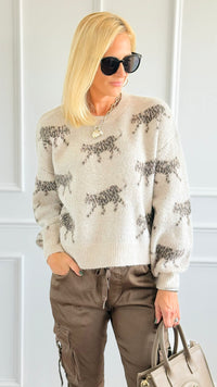 Mountain Cat Plush Sweater-140 Sweaters-Dreamers-Coastal Bloom Boutique, find the trendiest versions of the popular styles and looks Located in Indialantic, FL