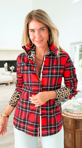 Leopard Society Italian Hampton Blouse
