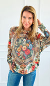 Palace Garden Italian St Tropez Sweater-140 Sweaters-Italianissimo/SORPRESA-Coastal Bloom Boutique, find the trendiest versions of the popular styles and looks Located in Indialantic, FL
