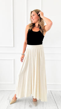 Driftwood Breeze Pleated Skirt-170 Bottoms-Blu Pepper-Coastal Bloom Boutique, find the trendiest versions of the popular styles and looks Located in Indialantic, FL