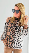 Pixel Print Sweater-140 Sweaters-Fate By LFD-Coastal Bloom Boutique, find the trendiest versions of the popular styles and looks Located in Indialantic, FL