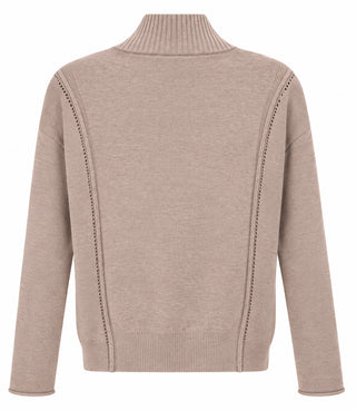 Half Zip Collared Sweater - H. Mocha