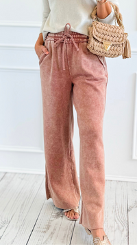 Daydream Lounge Pants - Rust-100 Pants-Zenana-Coastal Bloom Boutique, find the trendiest versions of the popular styles and looks Located in Indialantic, FL