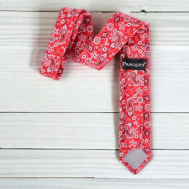 Paisley Cotton Slim Tie-260 Other Accessories-Selini New York-Coastal Bloom Boutique, find the trendiest versions of the popular styles and looks Located in Indialantic, FL