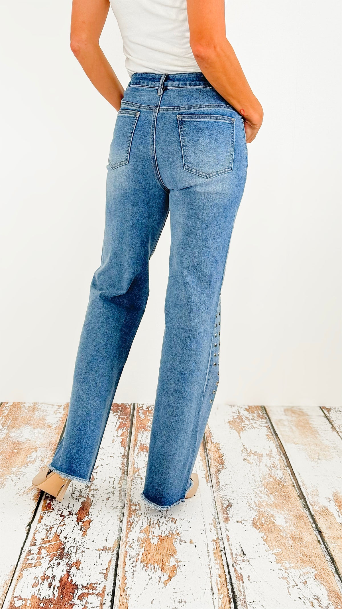 Astral Accent Denim Pants-190 Denim-JJ'S FAIRYLAND-Coastal Bloom Boutique, find the trendiest versions of the popular styles and looks Located in Indialantic, FL