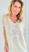 Perfume FlowerShimmer V-Neck Italian Top-110 short Sleeve Top-Italianissimo-Coastal Bloom Boutique, find the trendiest versions of the popular styles and looks Located in Indialantic, FL