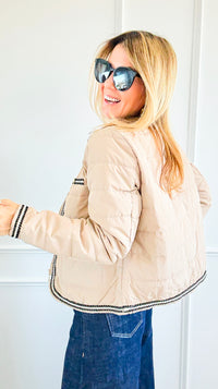 Braided Bliss Jacket-Beige-160 Jackets-V SKY-Coastal Bloom Boutique, find the trendiest versions of the popular styles and looks Located in Indialantic, FL