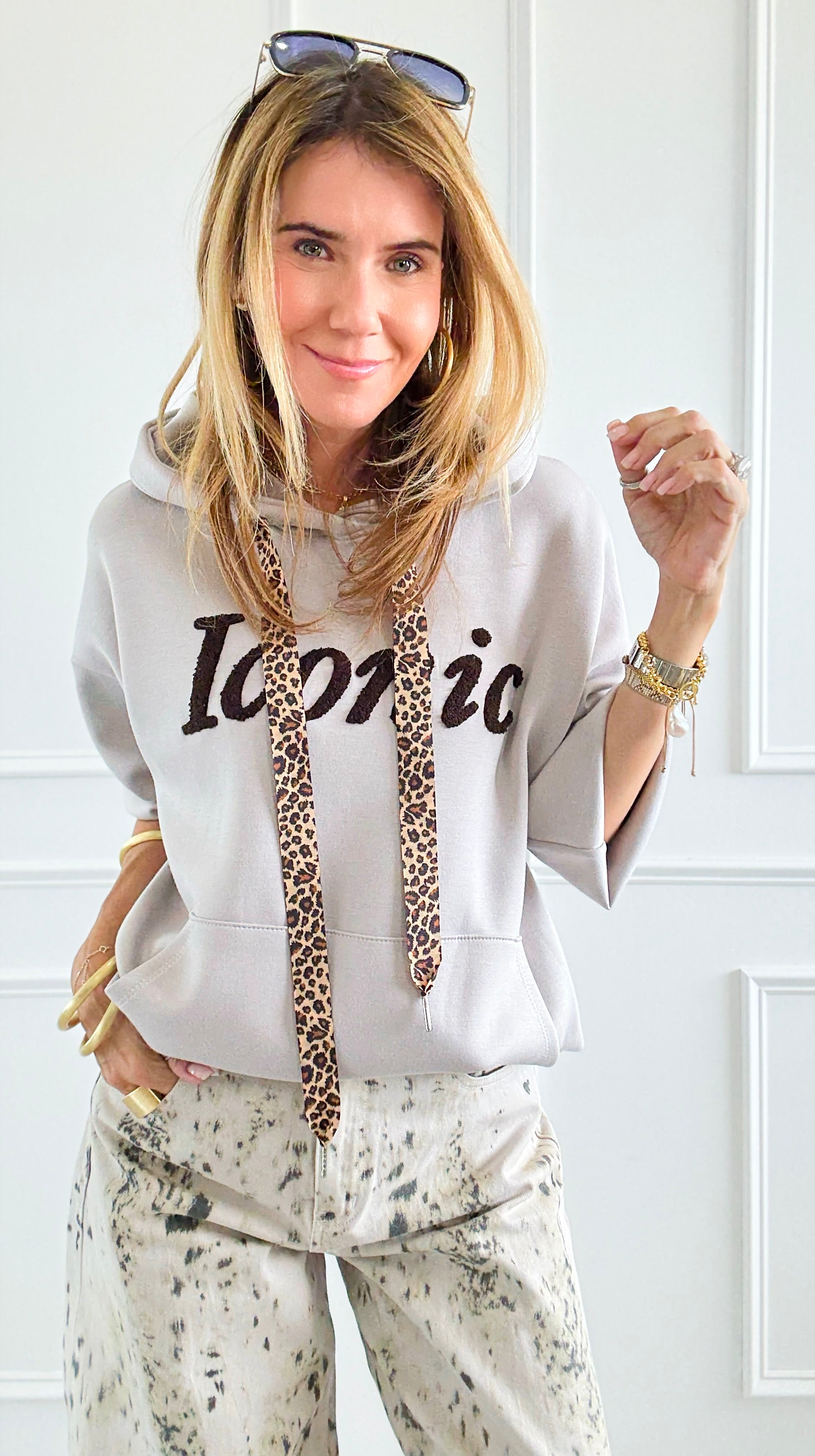 Iconic Italian Hooded Sweatshirt-110 Long Sleeve Tops-LAVVIA-Coastal Bloom Boutique, find the trendiest versions of the popular styles and looks Located in Indialantic, FL