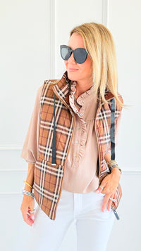 Talk of the Town Plaid Vest-160 Jackets-JODIFL-Coastal Bloom Boutique, find the trendiest versions of the popular styles and looks Located in Indialantic, FL