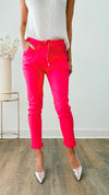 Love Endures Italian Jogger - Raspberry-180 Joggers-Italianissimo-Coastal Bloom Boutique, find the trendiest versions of the popular styles and looks Located in Indialantic, FL