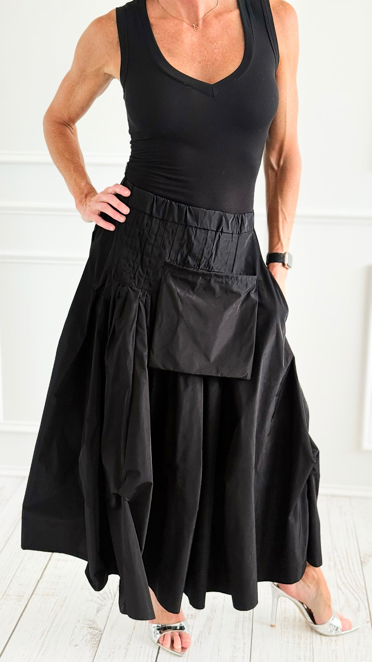 Structured Elegance Italian Skirt-170 bottoms-Mitica & Co-Coastal Bloom Boutique, find the trendiest versions of the popular styles and looks Located in Indialantic, FL