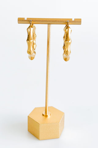Bamboo Hoop Earrings-230 Jewelry-NYW-Coastal Bloom Boutique, find the trendiest versions of the popular styles and looks Located in Indialantic, FL