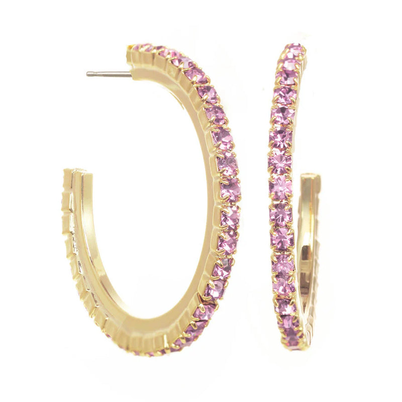 Citrus Glam Hoop Earrings - Light pink - TOVA-230 Jewelry-TOVA-Coastal Bloom Boutique, find the trendiest versions of the popular styles and looks Located in Indialantic, FL