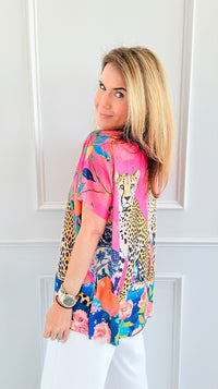 Wild Tropical Italian Graphic Tee-110 short Sleeve Top-Italianissimo-Coastal Bloom Boutique, find the trendiest versions of the popular styles and looks Located in Indialantic, FL