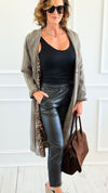 Wild Lining Italian Long Coat-160 Jackets-AZUL MONACO-Coastal Bloom Boutique, find the trendiest versions of the popular styles and looks Located in Indialantic, FL