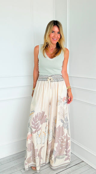 Autumn Botanic Vintage Washed Ghost Italian Pants