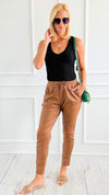 Everyday Luxe Jogger Pant- Camel-100 Pants-MELLY&CO-Coastal Bloom Boutique, find the trendiest versions of the popular styles and looks Located in Indialantic, FL