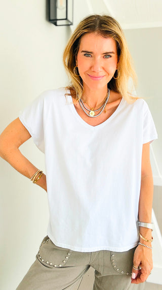 Alys Cotton Italian Top- White