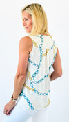 Wrapped Accent Sleeveless Top-100 Sleeveless Tops-Ariella-Coastal Bloom Boutique, find the trendiest versions of the popular styles and looks Located in Indialantic, FL