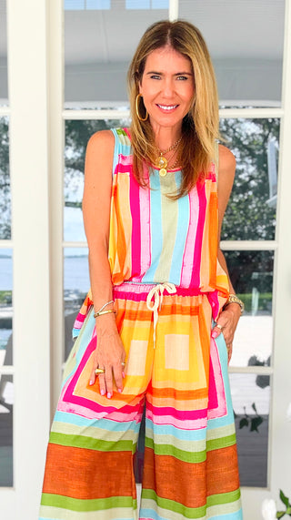 Sunset Glow Sleeveless Italian Tank