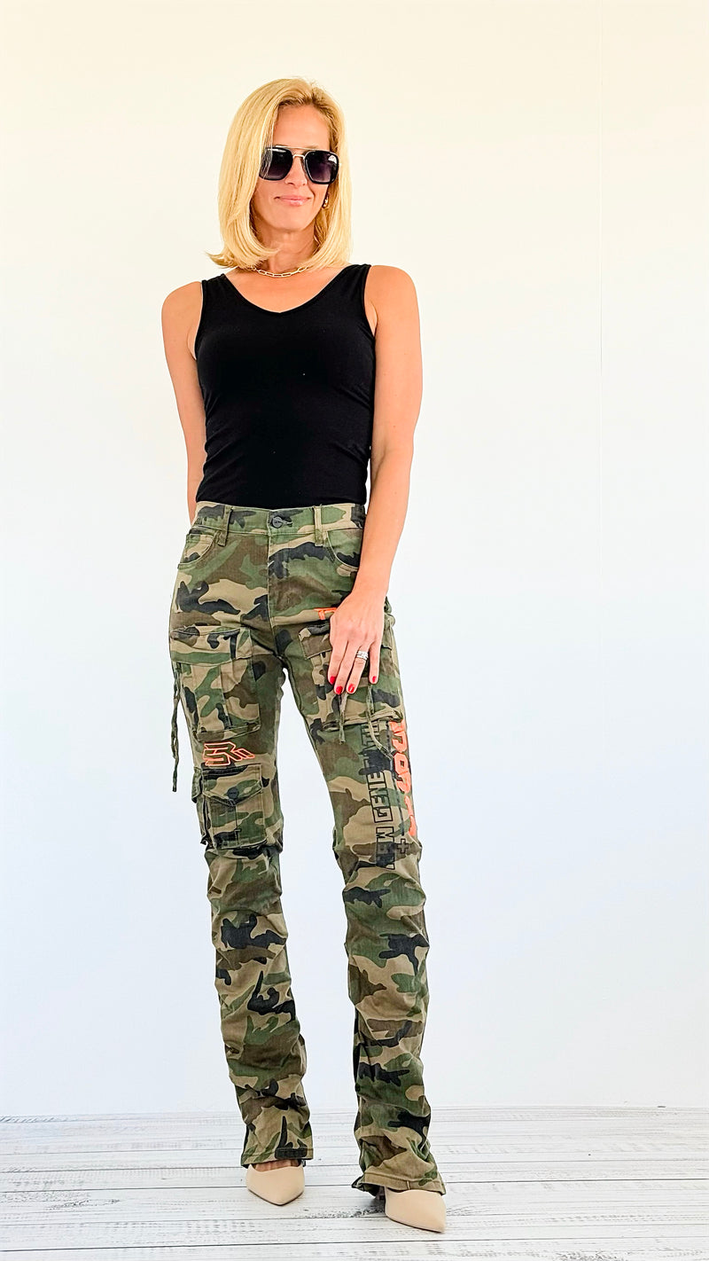 Urban Utility Cargo Pants-170 Bottoms-SMOKE RISE RED-Coastal Bloom Boutique, find the trendiest versions of the popular styles and looks Located in Indialantic, FL