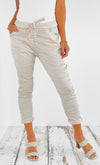 Italian Wish List Jogger - Sand Beige-180 Joggers-Italianissimo-Coastal Bloom Boutique, find the trendiest versions of the popular styles and looks Located in Indialantic, FL