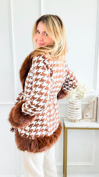 Coco Contrast Faux Fur Coat-160 Jackets-Rousseau-Coastal Bloom Boutique, find the trendiest versions of the popular styles and looks Located in Indialantic, FL