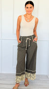 Striped Palazzo Pants with Crochet Hem-170 Bottoms-Blue Velvet-Coastal Bloom Boutique, find the trendiest versions of the popular styles and looks Located in Indialantic, FL