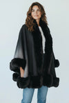 Midnight Spark Cape Poncho - Black-160 Jackets-NYW-Coastal Bloom Boutique, find the trendiest versions of the popular styles and looks Located in Indialantic, FL
