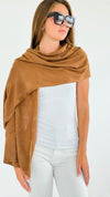 Solid V-Neck with Buttons Poncho - Khaki-150 Cardigans/Layers-NYW-Coastal Bloom Boutique, find the trendiest versions of the popular styles and looks Located in Indialantic, FL