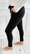 Love Endures Italian Jogger - Denim Black-180 Joggers-SUNNY HOLIDAYS-Coastal Bloom Boutique, find the trendiest versions of the popular styles and looks Located in Indialantic, FL