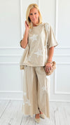 Starlit Comfort Relaxed Set-210 Loungewear/Sets-Blue Velvet-Coastal Bloom Boutique, find the trendiest versions of the popular styles and looks Located in Indialantic, FL