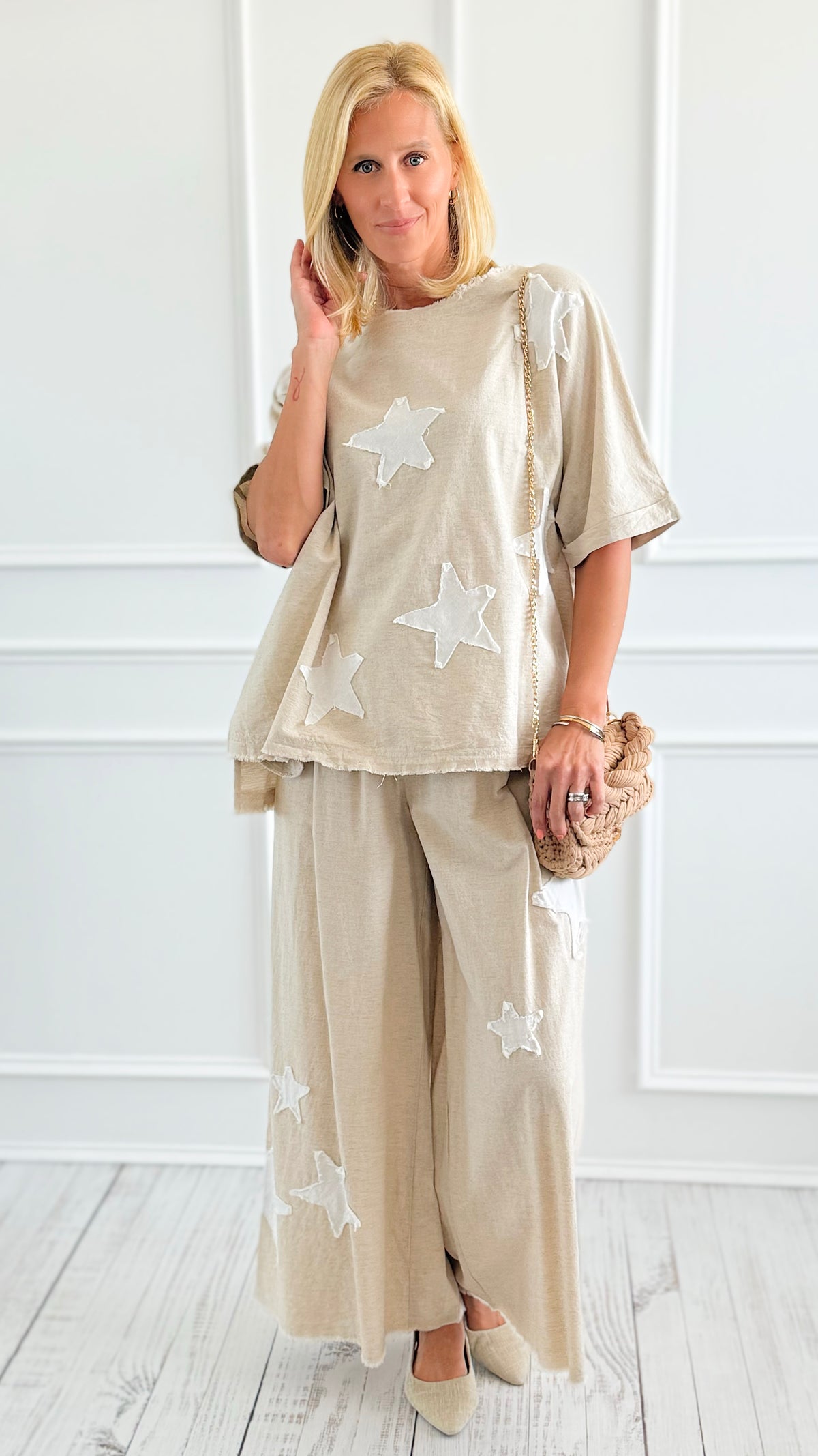 Starlit Comfort Relaxed Set-210 Loungewear/Sets-Blue Velvet-Coastal Bloom Boutique, find the trendiest versions of the popular styles and looks Located in Indialantic, FL