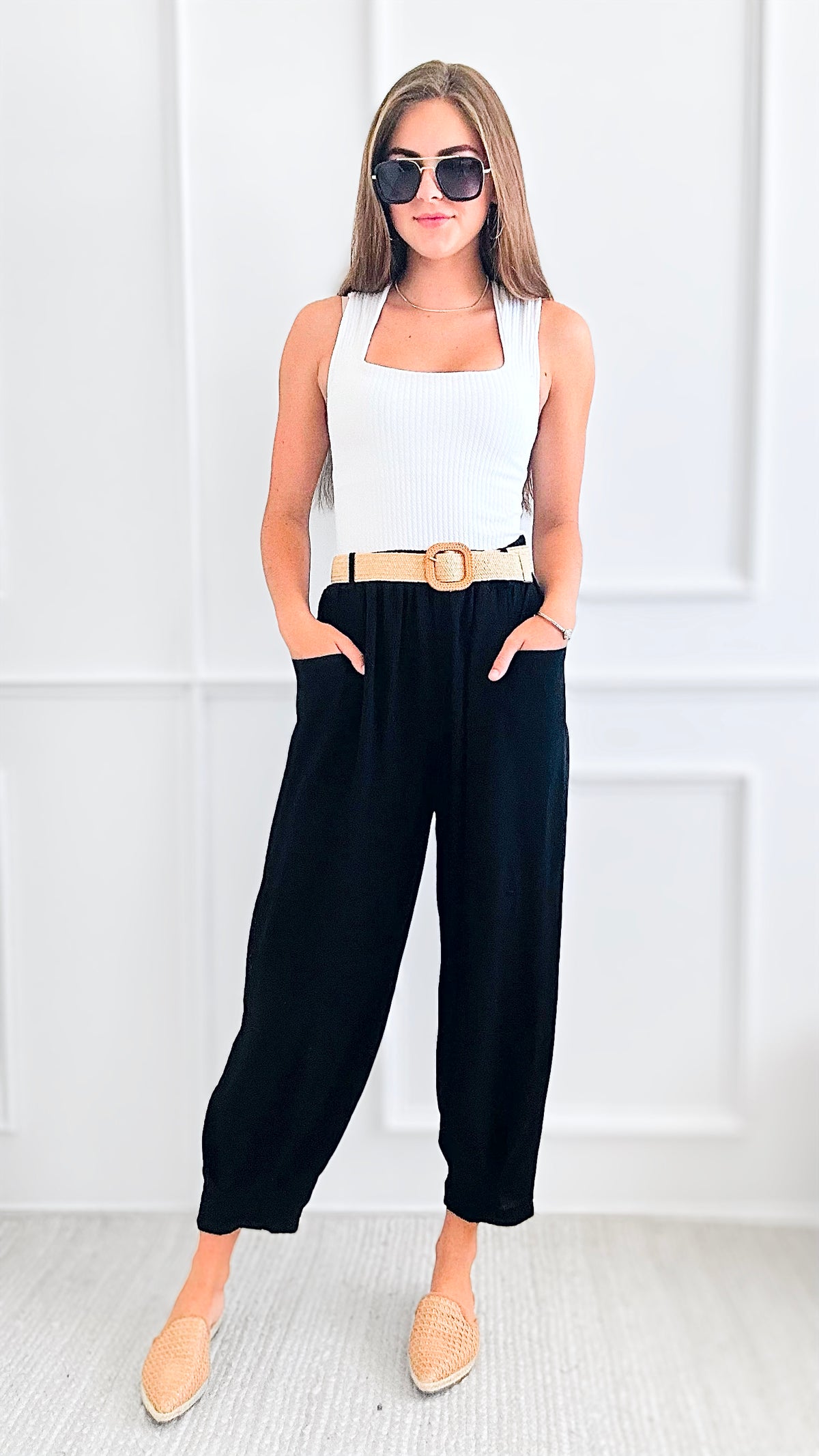 Patagonia Italian Pants - Black-100 Pants-Italianissimo-Coastal Bloom Boutique, find the trendiest versions of the popular styles and looks Located in Indialantic, FL