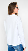 Cozy Lounge Collar Pullover Top - White-110 Long Sleeve Tops-Mono B-Coastal Bloom Boutique, find the trendiest versions of the popular styles and looks Located in Indialantic, FL