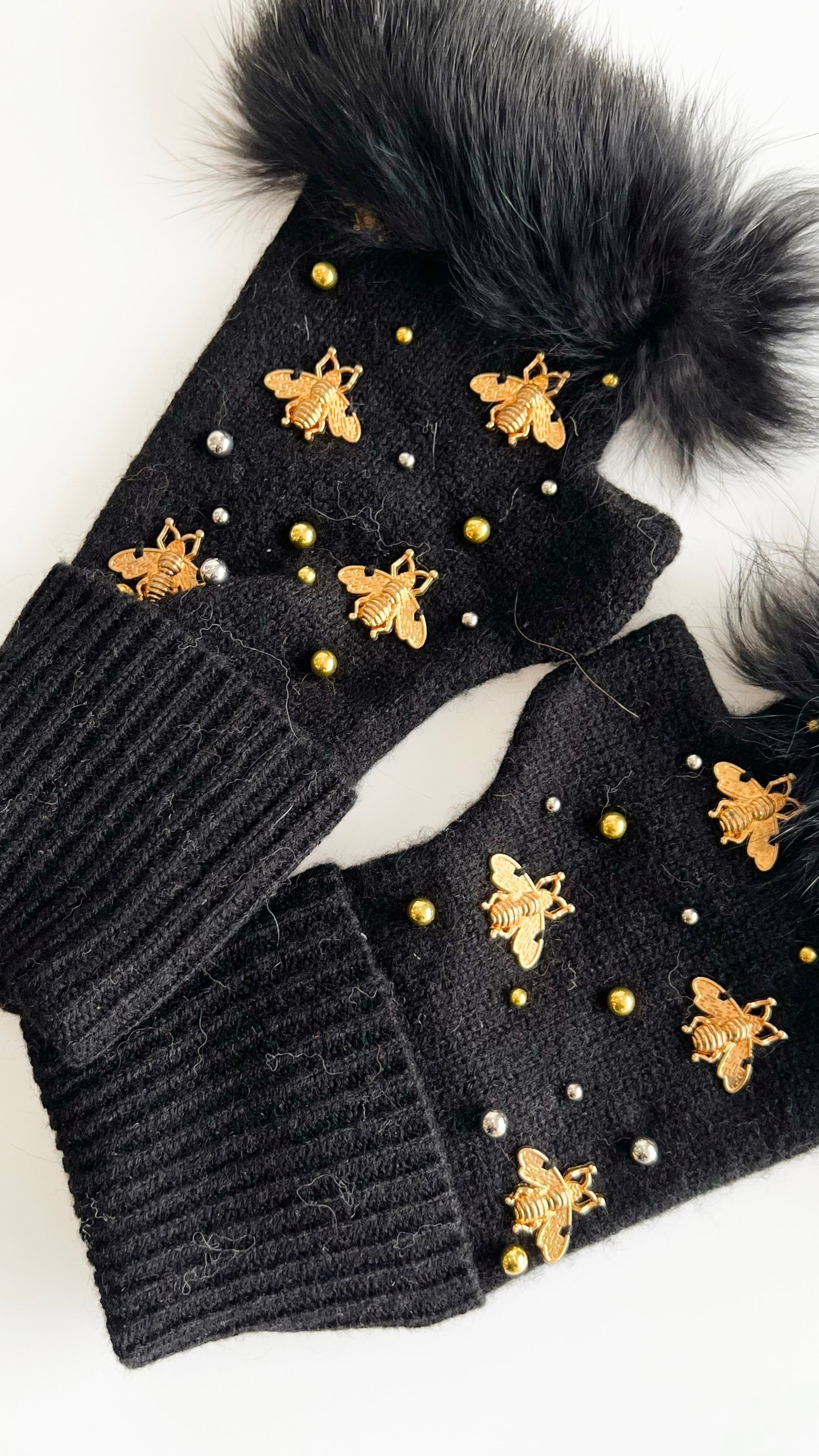 Honey Fur Gloves - Black-260 Other Accessories-Mitchie's-Coastal Bloom Boutique, find the trendiest versions of the popular styles and looks Located in Indialantic, FL