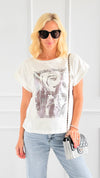 Always Smile Italian Graphic Tee-110 Short Sleeve Tops-FIRSTAGE-Coastal Bloom Boutique, find the trendiest versions of the popular styles and looks Located in Indialantic, FL