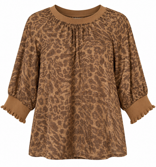 Shimmer Leopard Print Statement Top