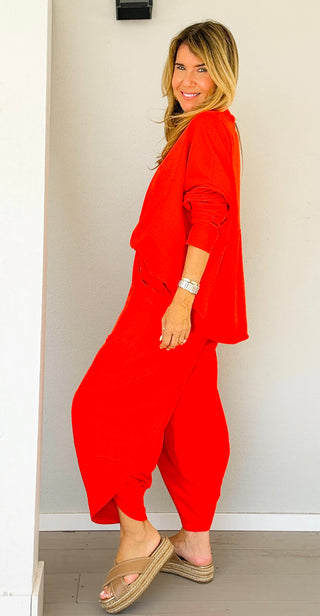 La Spezia Italian Barrel Cotton Set - Red Orange