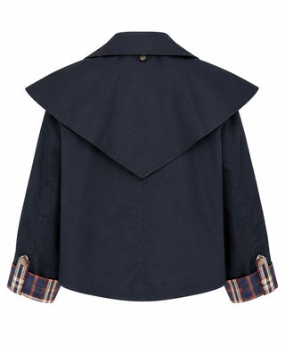 Plaid Cape Reversible Jacket