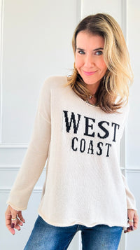 West Coast Lightweight Sweater - Beige-140 Sweaters-MIRACLE-Coastal Bloom Boutique, find the trendiest versions of the popular styles and looks Located in Indialantic, FL