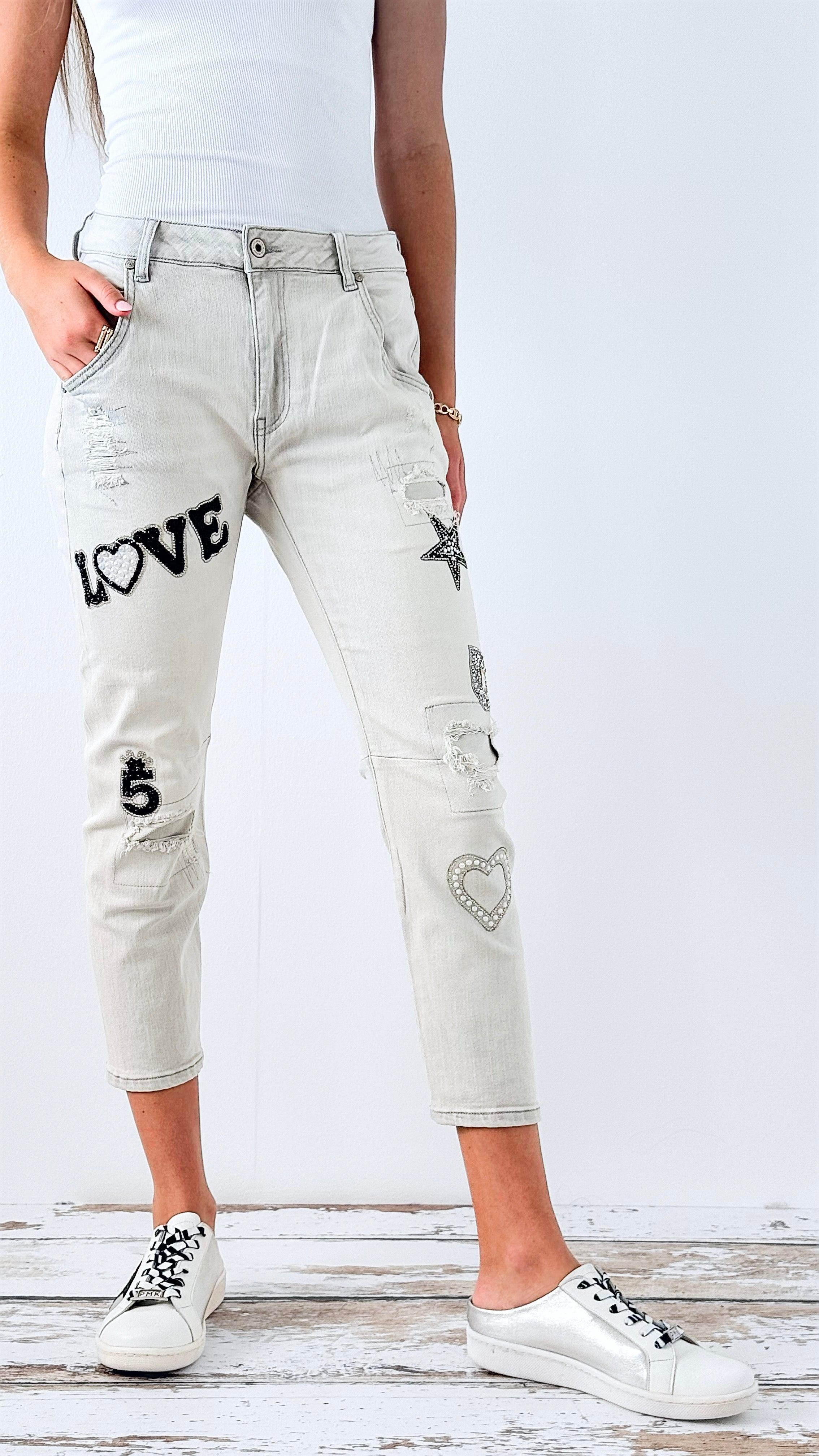 Star & Love Italian Denim Pant-190 Denim-Italianissimo-Coastal Bloom Boutique, find the trendiest versions of the popular styles and looks Located in Indialantic, FL