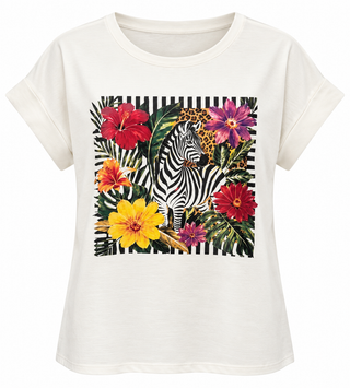 Tropical Zebra Italian Graphic Tee