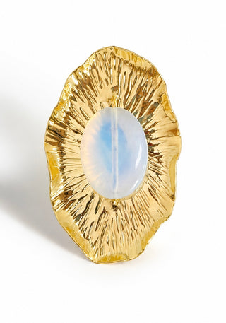 Leaf Stone Ring - Opal