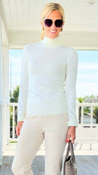 Luxe Essentia Turtleneck Top-110 Long Sleeve Tops-mystree-Coastal Bloom Boutique, find the trendiest versions of the popular styles and looks Located in Indialantic, FL